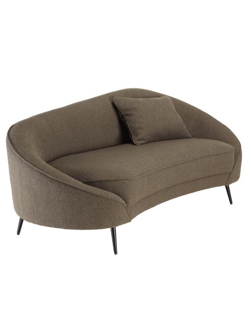 Canapé 3 place Léopold tissu bouclette taupe