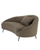 Canapé 3 place Léopold tissu bouclette taupe