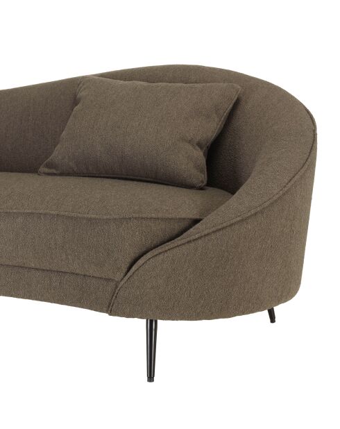 Canapé 3 place Léopold tissu bouclette taupe