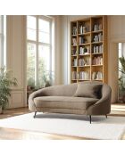 Canapé 3 place Léopold tissu bouclette taupe