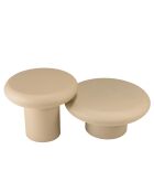 Set de 2 tables basses forme champignon en fer beige mat
