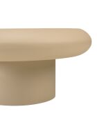 Set de 2 tables basses forme champignon en fer beige mat