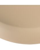 Set de 2 tables basses forme champignon en fer beige mat