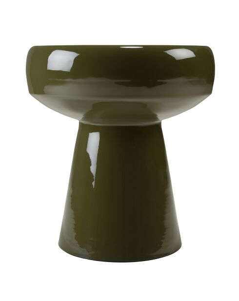 Table d'appoint design en fer couleur vert sapin