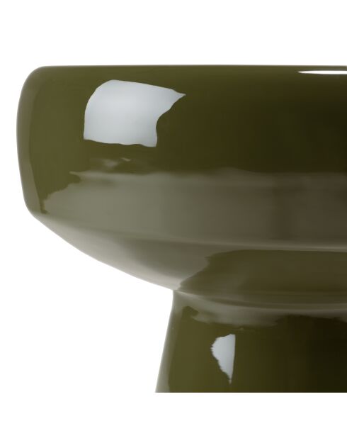 Table d'appoint design en fer couleur vert sapin