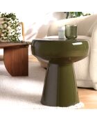 Table d'appoint design en fer couleur vert sapin