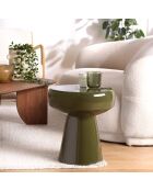 Table d'appoint design en fer couleur vert sapin