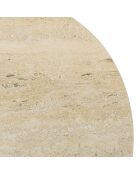 Table d'appoint plateau carreaux vitrifiés pied en fer beige