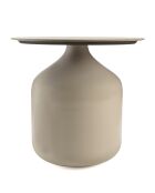 Table d'appoint plateau carreaux vitrifiés pied en fer beige