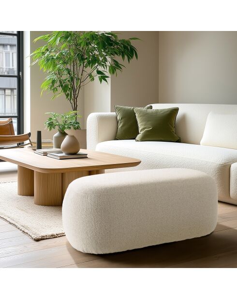 Banc en tissu petite bouclette beige