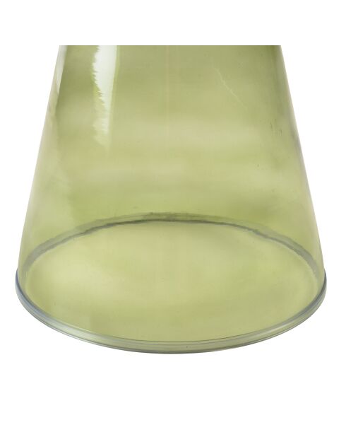 Table d'appoint design en verre transparent couleur vert