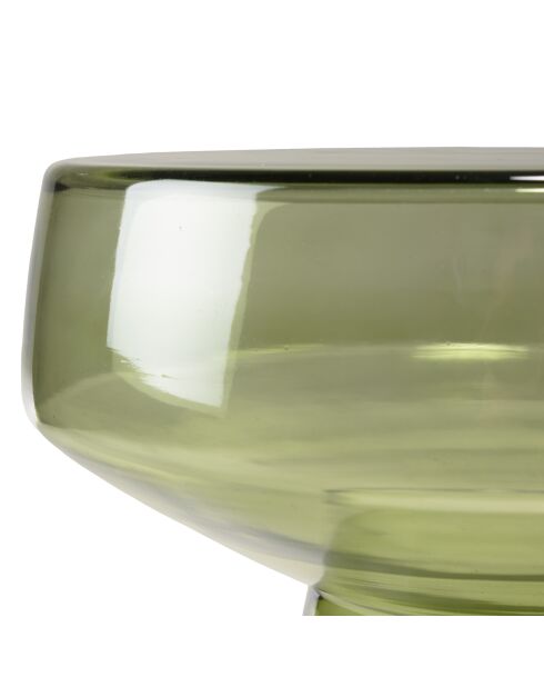 Table d'appoint design en verre transparent couleur vert