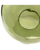 Table d'appoint design en verre transparent couleur vert