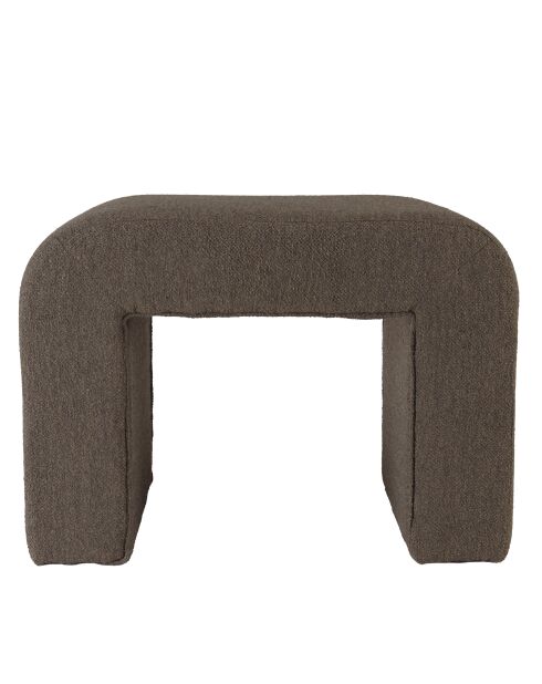 Pouf en tissu petite bouclette taupe foncé