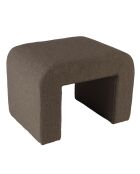 Pouf en tissu petite bouclette taupe foncé