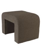 Pouf en tissu petite bouclette taupe foncé