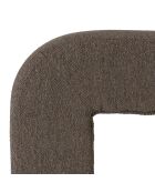 Pouf en tissu petite bouclette taupe foncé