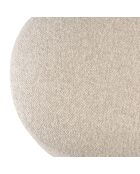 Banc en tissu effet laine beige et pieds bois