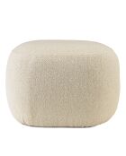 Pouf forme design n°2 en tissu petite bouclette beige