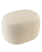 Pouf forme design n°2 en tissu petite bouclette beige