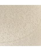 Pouf forme design n°2 en tissu petite bouclette beige