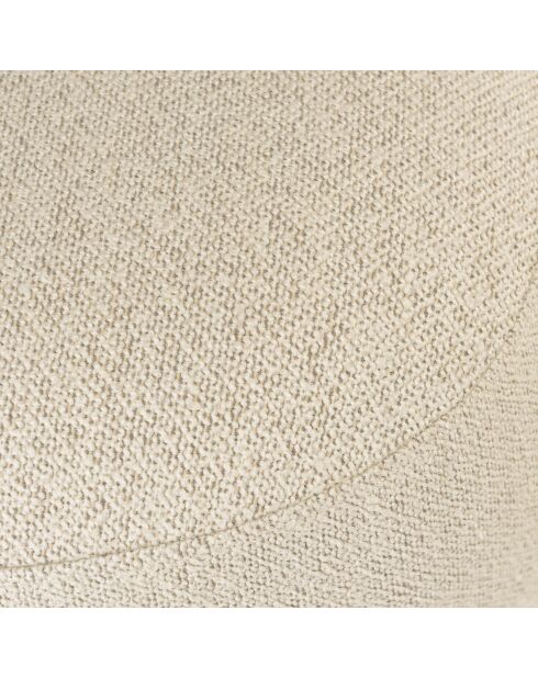 Pouf forme design n°2 en tissu petite bouclette beige