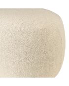Pouf forme design n°2 en tissu petite bouclette beige
