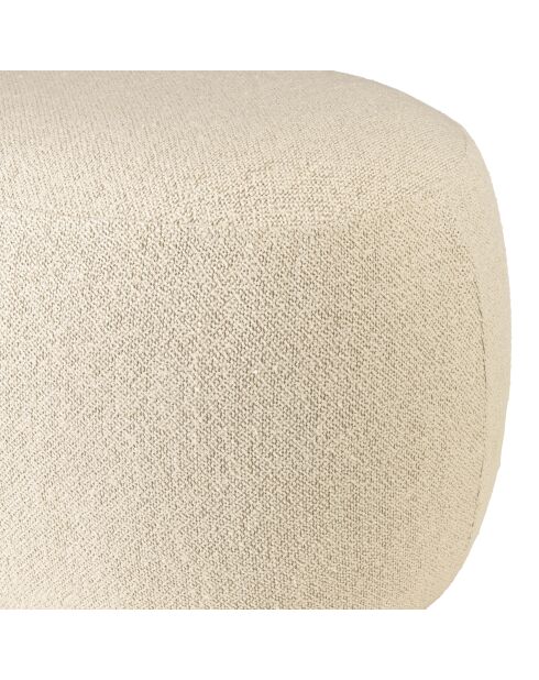 Pouf forme design n°2 en tissu petite bouclette beige