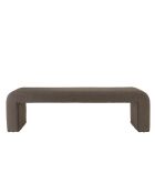 Banc en tissu petite bouclette taupe foncé