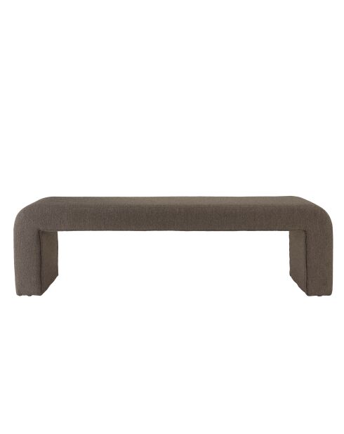 Banc en tissu petite bouclette taupe foncé