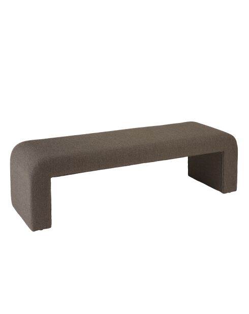 Banc en tissu petite bouclette taupe foncé