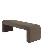 Banc en tissu petite bouclette taupe foncé