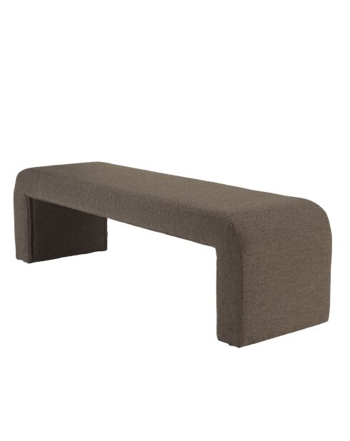 Banc en tissu petite bouclette taupe foncé