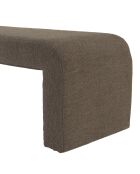 Banc en tissu petite bouclette taupe foncé