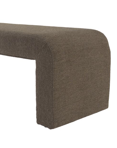 Banc en tissu petite bouclette taupe foncé
