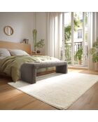 Banc en tissu petite bouclette taupe foncé