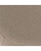 Pouf forme galet n°3 en tissu effet velours beige foncé