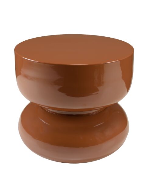 Table d'appoint design en fer couleur brun