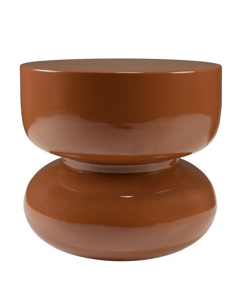 Table d'appoint design en fer couleur brun