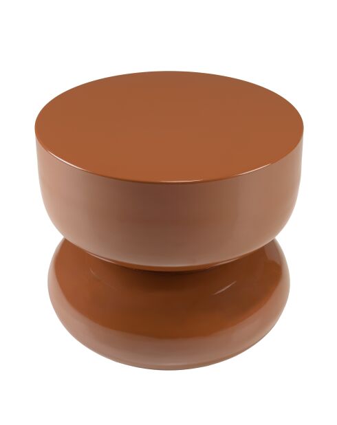 Table d'appoint design en fer couleur brun