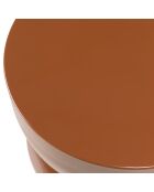 Table d'appoint design en fer couleur brun