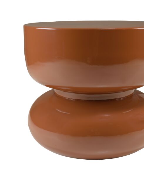 Table d'appoint design en fer couleur brun