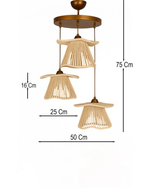 BK180 vintage hanging/ecru - 35 tot 75 cm