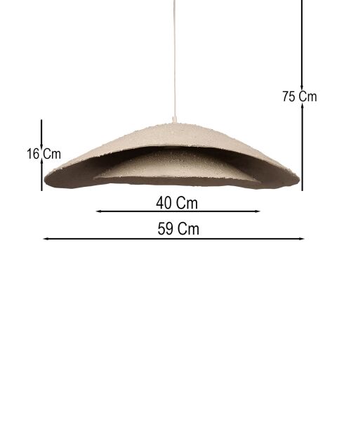 Suspensión BK223 crema/blanca - 20 a 75 cm