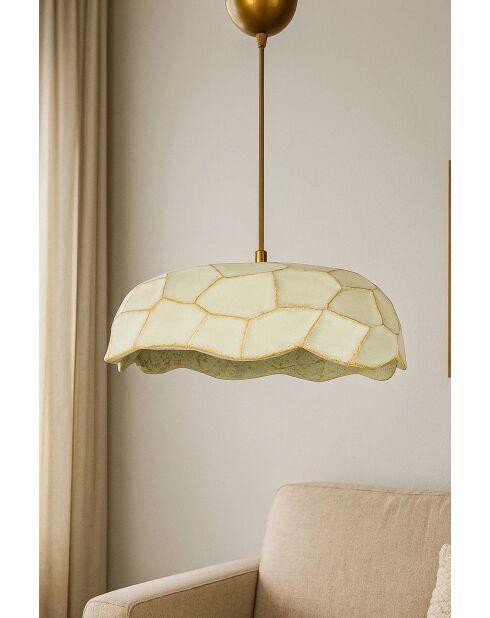 Suspensión BK184 dorada/verde claro - 12 a 62 cm