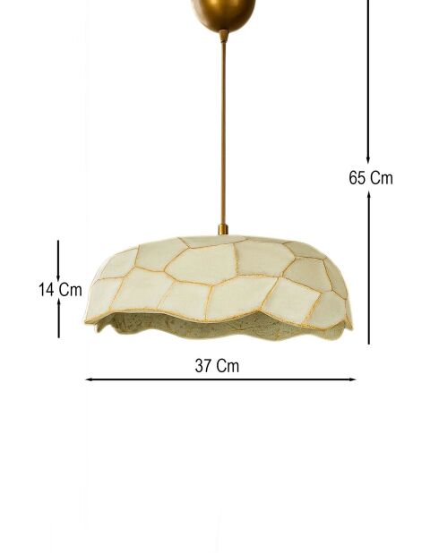 Suspensión BK184 dorada/verde claro - 12 a 62 cm