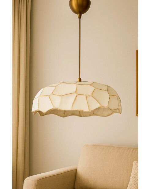 Suspensión BK197 crema/dorada - 20 a 65 cm