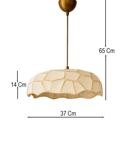 Suspensión BK197 crema/dorada - 20 a 65 cm