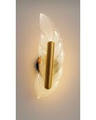 Applique murale BRZ 343409 doré/transparent - 26 cm