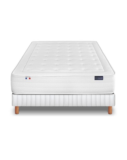 Ensemble L'Elysée gris et blanc - 140x190 cm